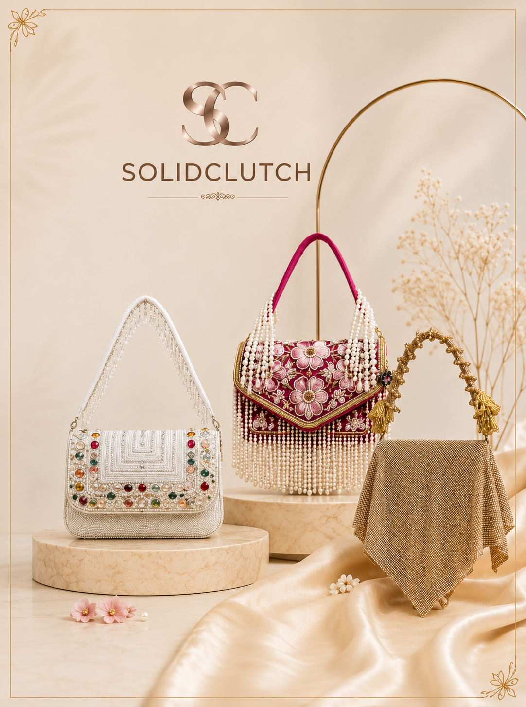 Royal Flap Embroidered Bag