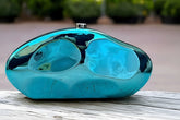 Acrylic Partywear Clutch For Ladies With Long Chain