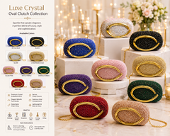 Luxe Crystal Oval Clutch Collection